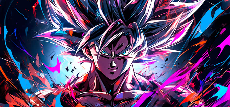 Vibrant Goku Ultra Instinct Artwork Wallpaper