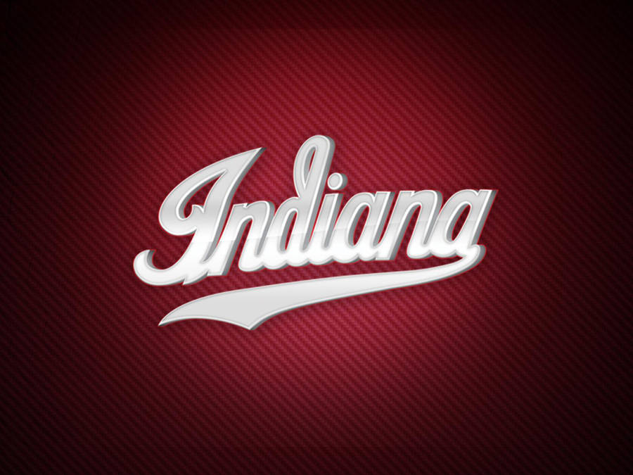 Vibrant Indiana Script On A Red Background Wallpaper