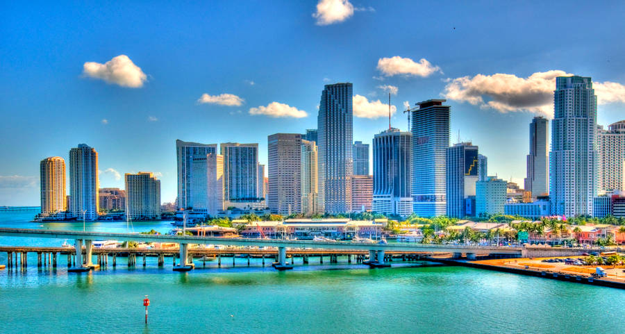 Vibrant Miami City Wallpaper