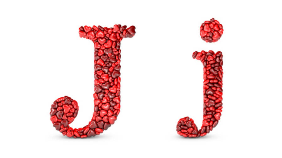 Vibrant Neon Big And Small Letter J Wallpaper