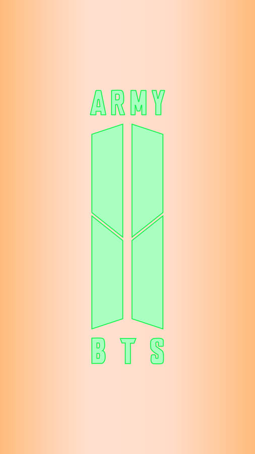 Vibrant Neon Green Bts Army Logo Wallpaper