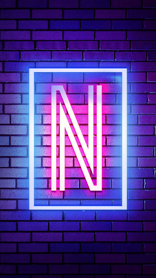 Vibrant Neon Letter N Wallpaper