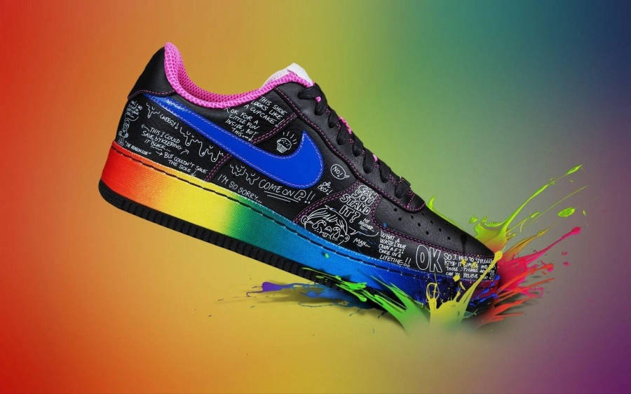 Vibrant Nike Air Force Shoes Wallpaper