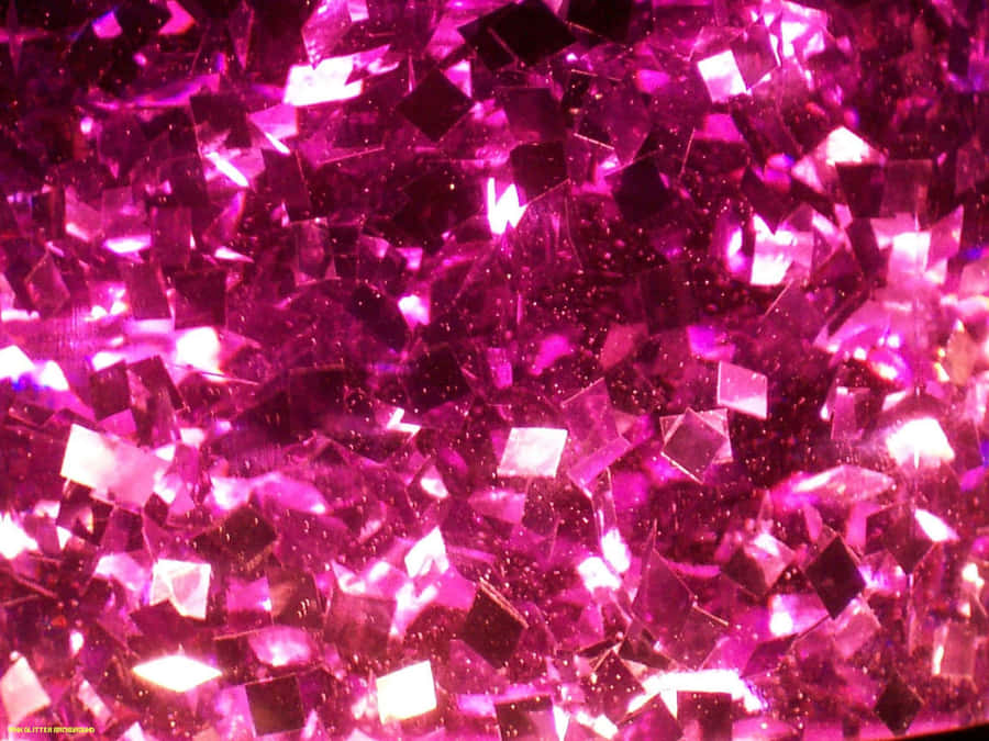 Vibrant Pink Glitter Closeup Wallpaper