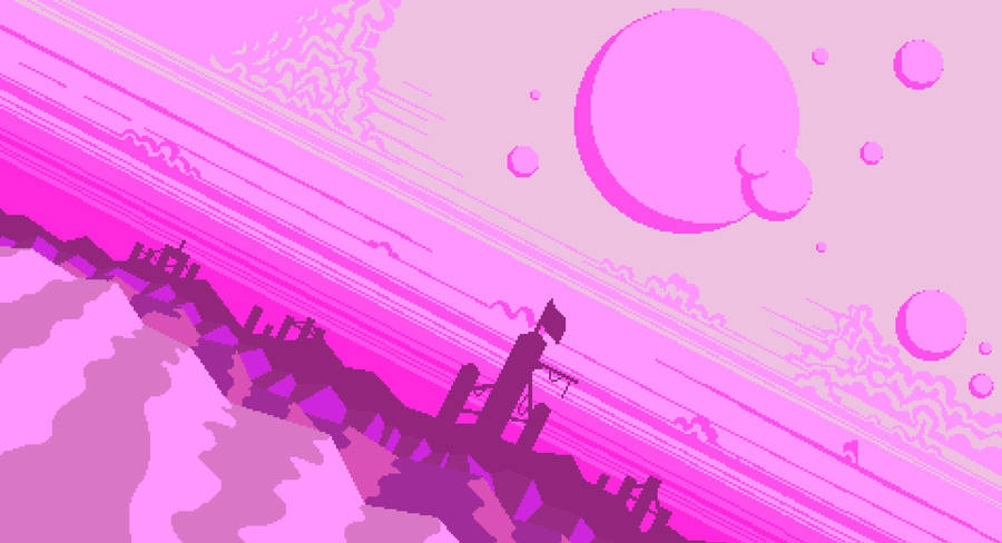 Vibrant Pixel Art For Aesthetic Use Wallpaper