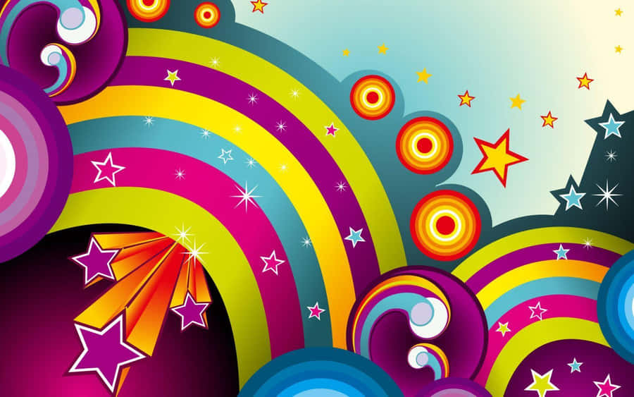 Vibrant_ Rainbow_ Abstract_ Art Wallpaper