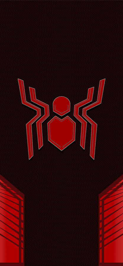 Vibrant Red Spider-man Logo Wallpaper