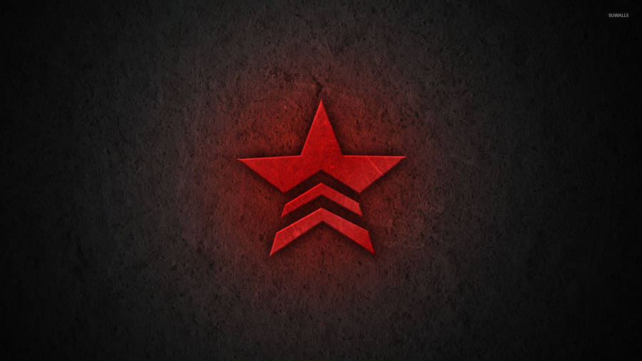 Vibrant Red Star, Symbol Of Renegade Wallpaper