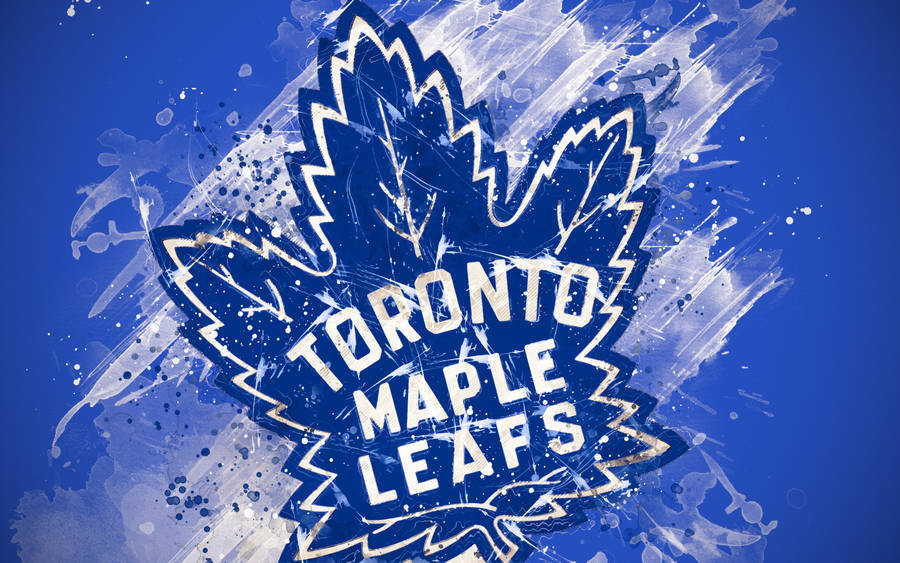 Vibrant Toronto Maple Leafs Abstract Art Wallpaper