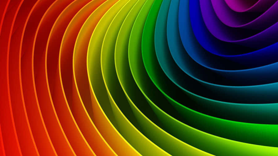 Vibrant Twists Of Colour: A Rainbow Spiral Journey Wallpaper