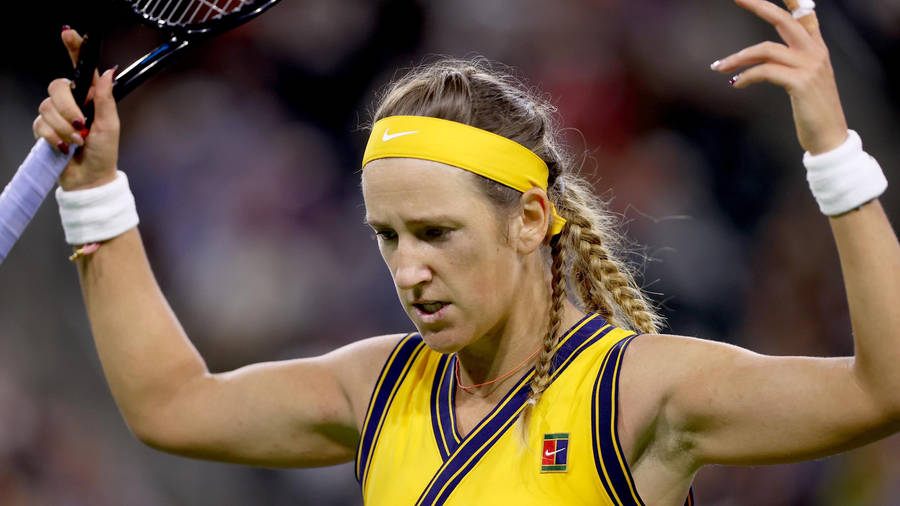 Victoria Azarenka Both Hands Raised Wallpaper