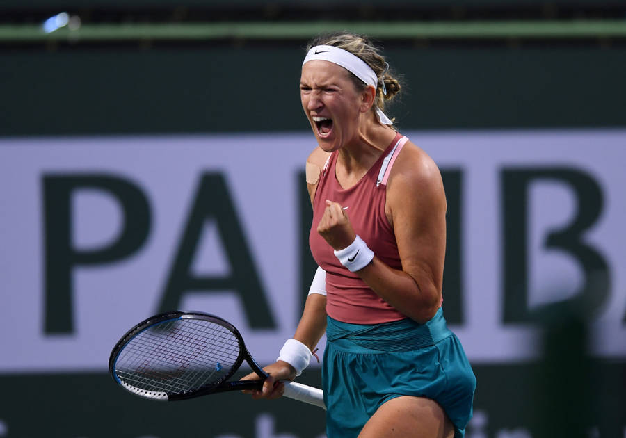 Victoria Azarenka Triumphant Fist Pump Wallpaper