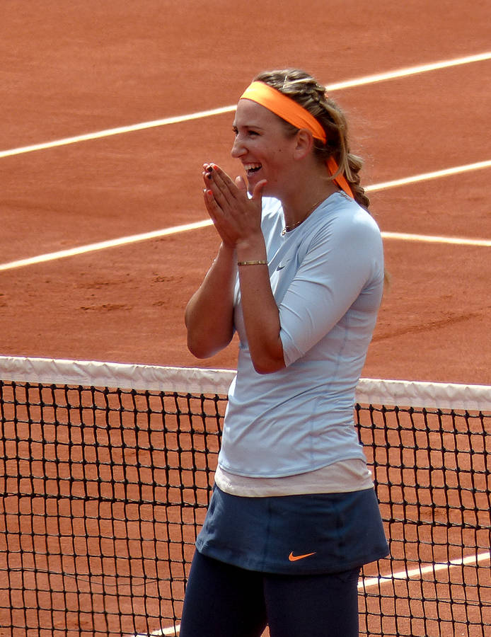 Victoria Azarenka With Her Hands Together Wallpaper