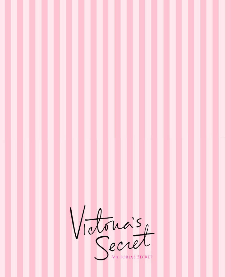 Victoria's Secret Cursive Logo Stripes Wallpaper