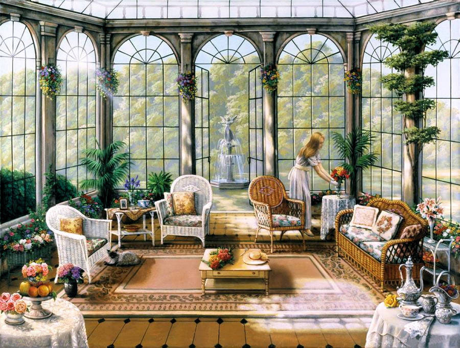 Victorian Sunroom Wallpaper