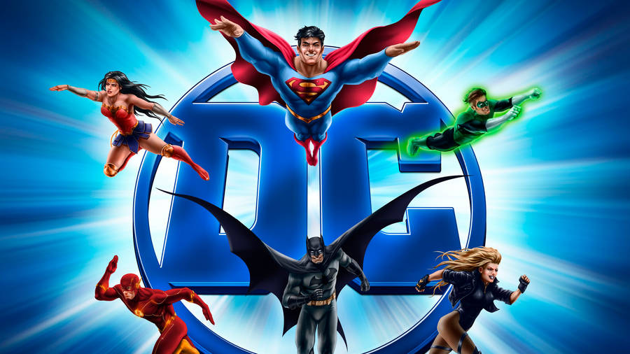 Video Game Dc Universe Online Flying Superheroes Wallpaper