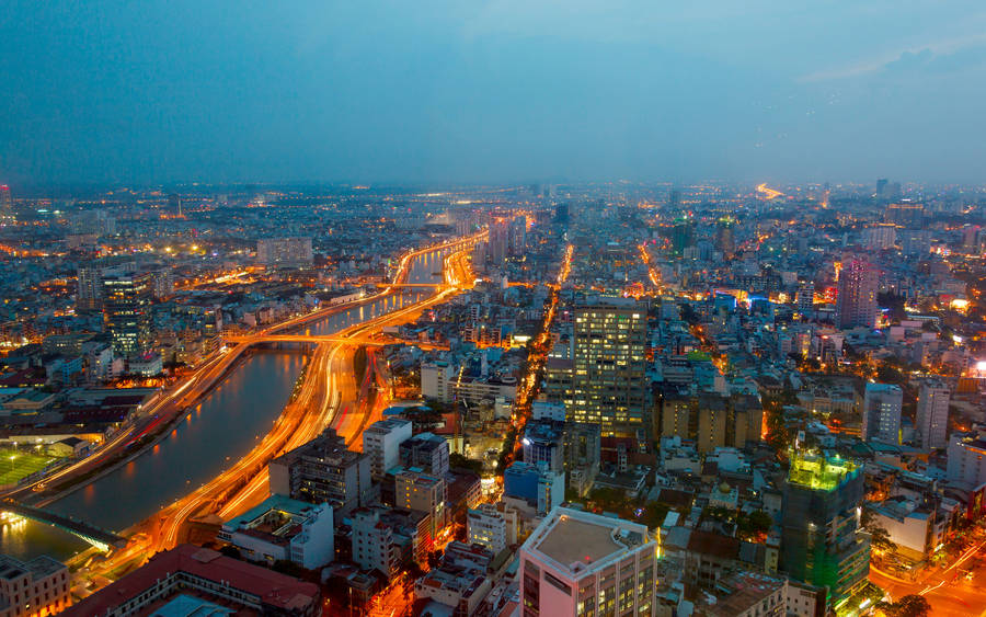 Vietnam Foggy Saigon River Wallpaper