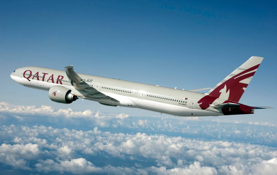 View From Above With Qatar Airways Wallpaper