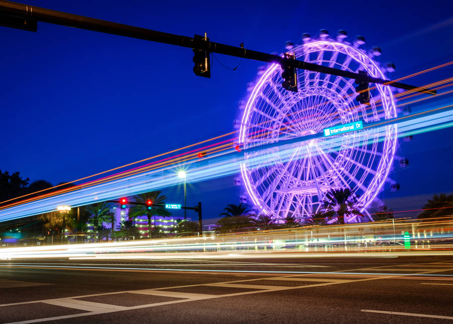 View Of The Wheel At Icon Park, Orlando Wallpaper