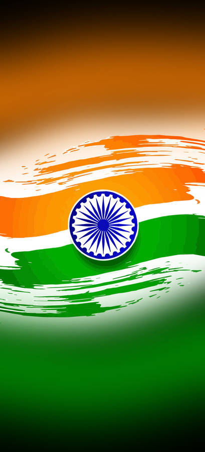 Vignette Indian Flag Mobile Wallpaper