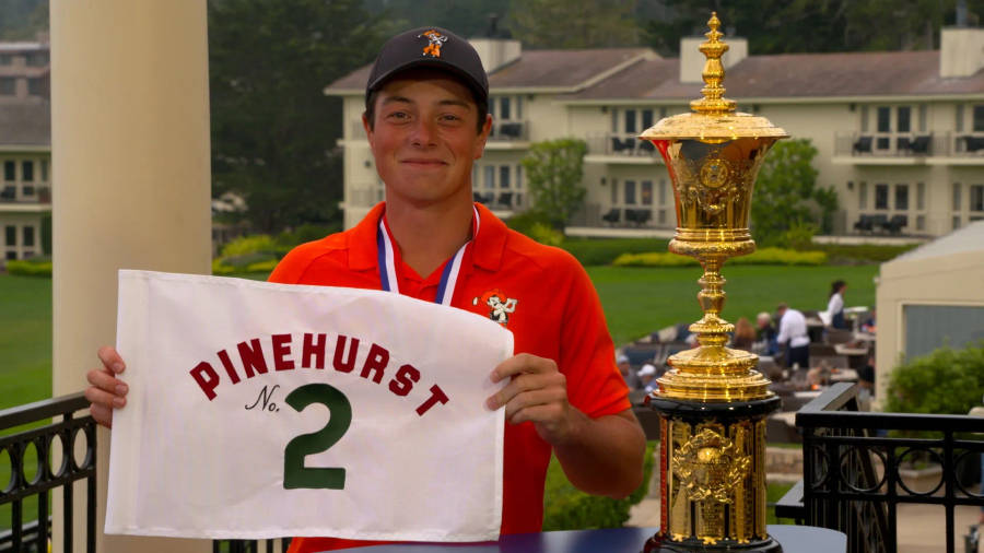 Viktor Hovland During The U.s. Amateur Campionship Wallpaper