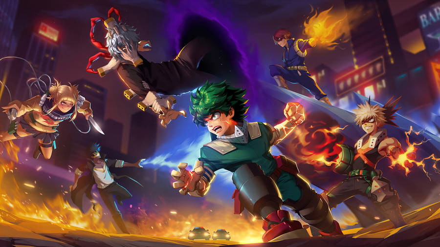 Villain Deku And Mha Characters Wallpaper