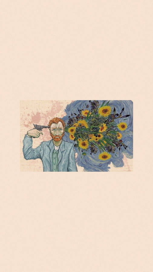 Vincent Van Gogh Gun Sunflowers Wallpaper