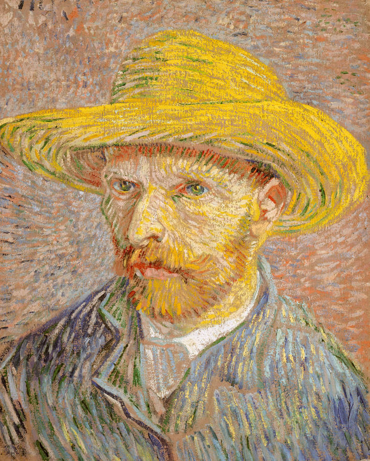 Vincent Van Gogh, Self-portrait With A Straw Hat, Portrait, Artist Wallpaper