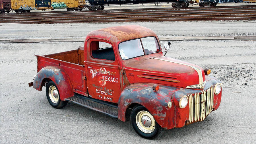 Vintage Beauty In Rust - 1947 Ford Truck Wallpaper