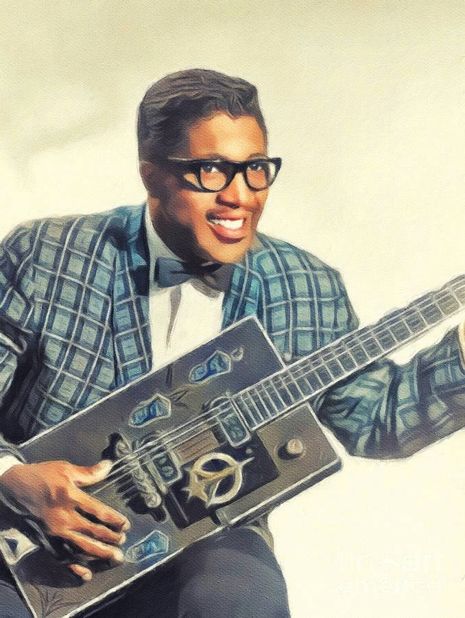 Vintage Bo Diddley Portrait Wallpaper