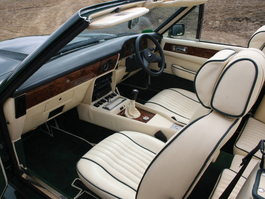 Vintage Car With Beige Interior Wallpaper