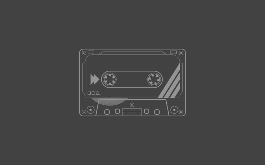 Vintage Cassette Tape Graphic Wallpaper