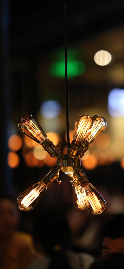 Vintage Edison Bulb Chandelier Top Iphone Hd Wallpaper