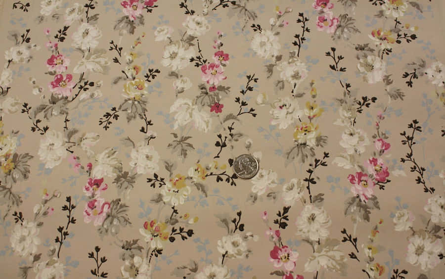 Vintage Floral Fabric Pattern1920s Wallpaper