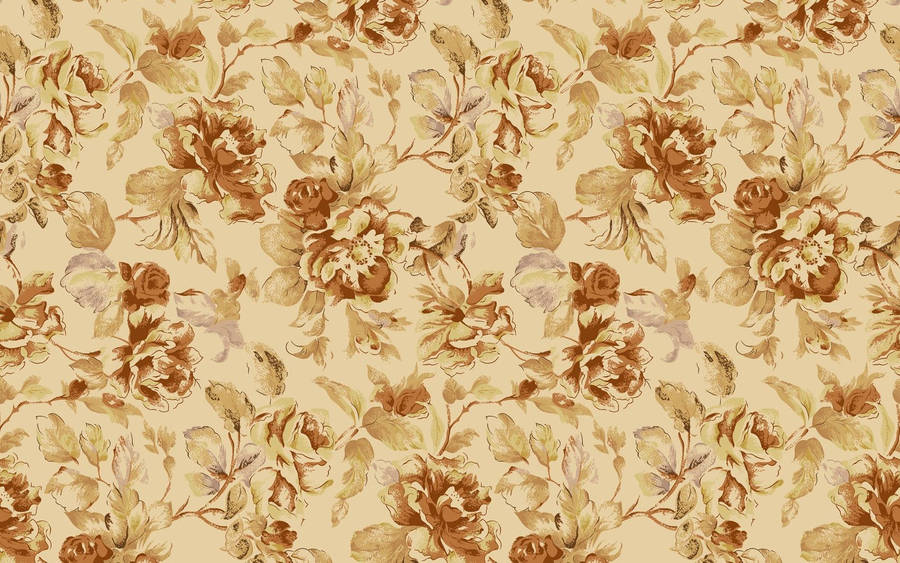 Vintage Floral Pattern Wallpaper