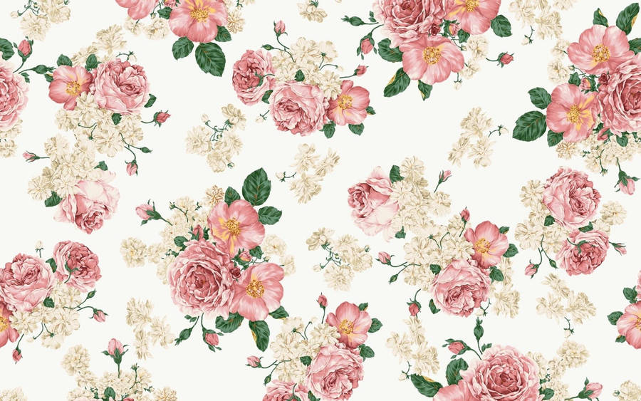 Vintage Floral Pattern Wallpaper