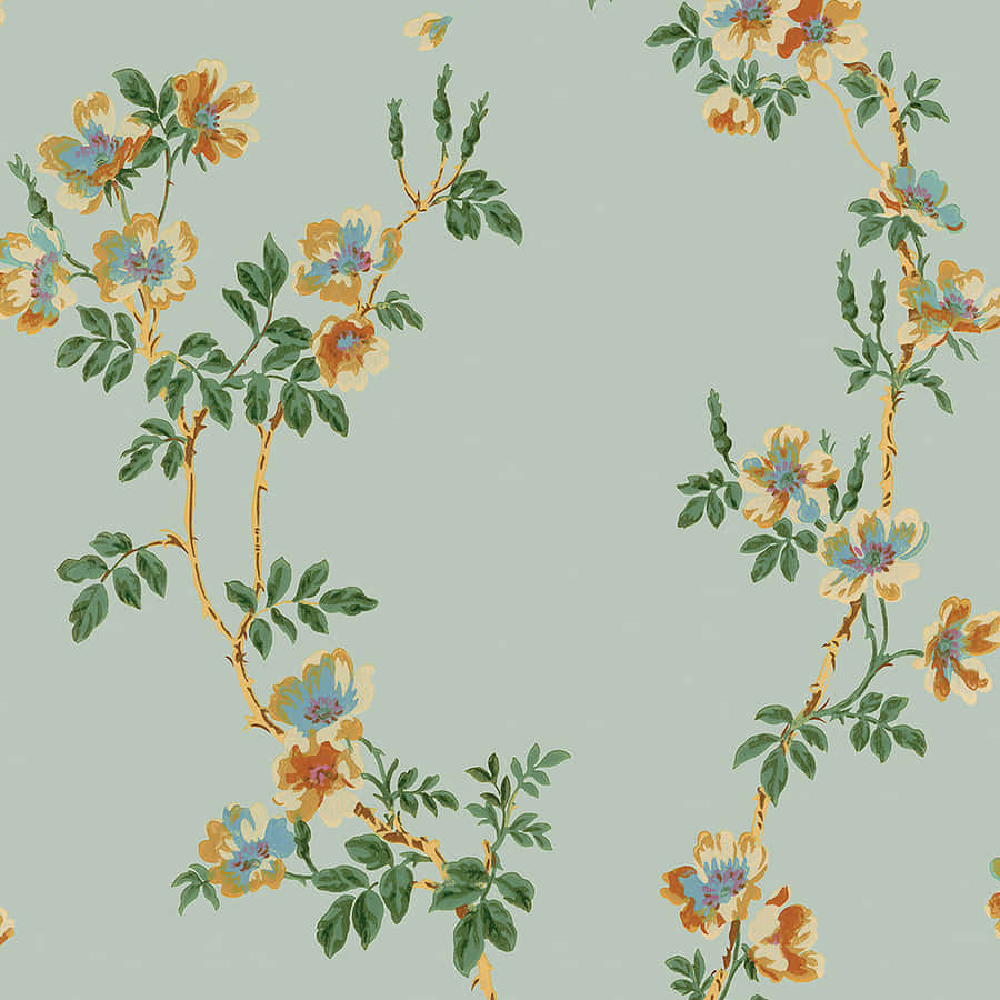 Vintage Floral Pattern1920s Wallpaper