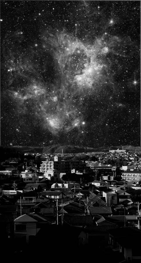 Vintage Iphone Dark City Stars Wallpaper