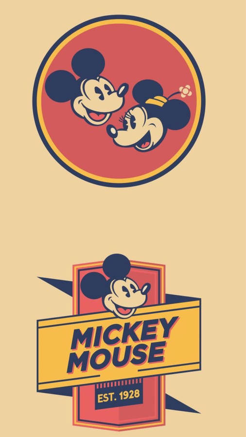 Vintage Iphone Mickey Minnie Mouse Disney Wallpaper