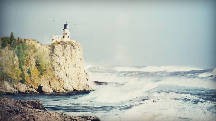 Vintage Lighthouse Wallpaper