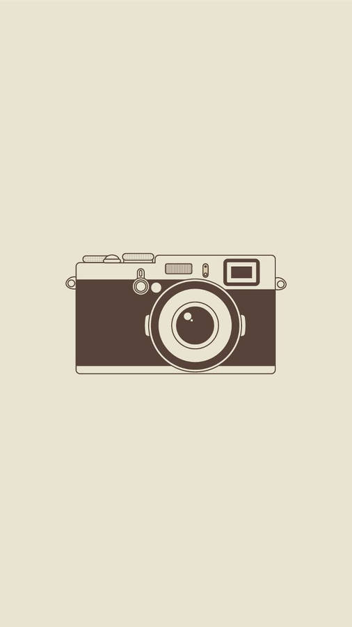 Vintage Minimalist Film Camera Wallpaper