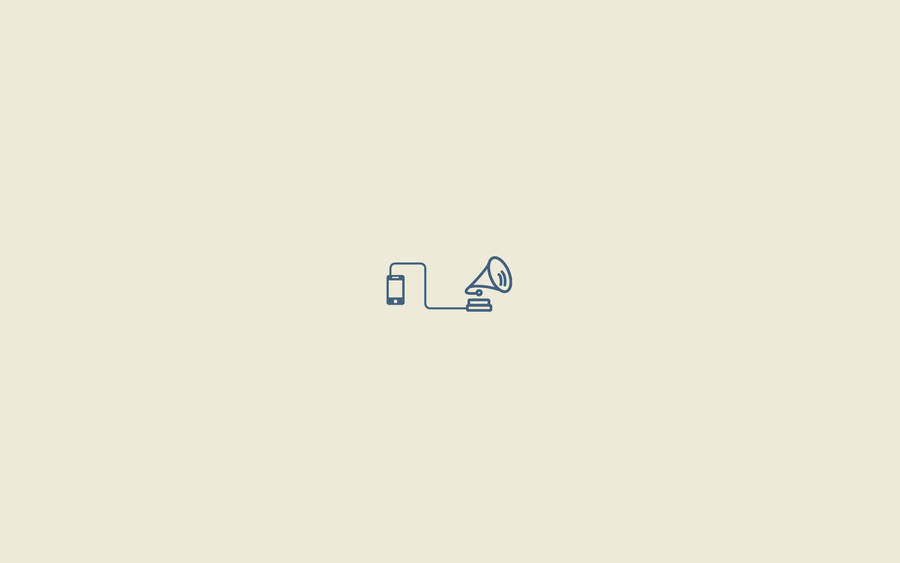 Vintage Minimalist Phonograph Wallpaper