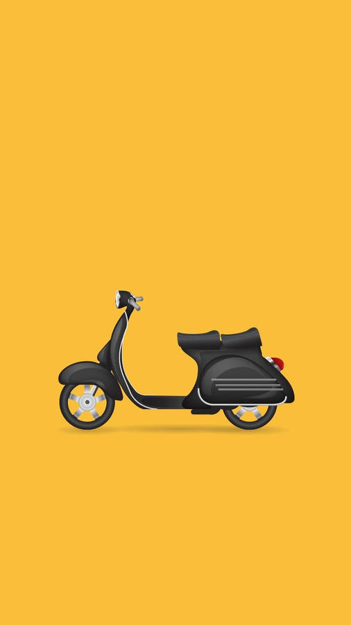 Vintage Minimalist Scooter Bike Wallpaper