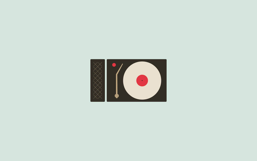 Vintage Minimalist Turntable Wallpaper