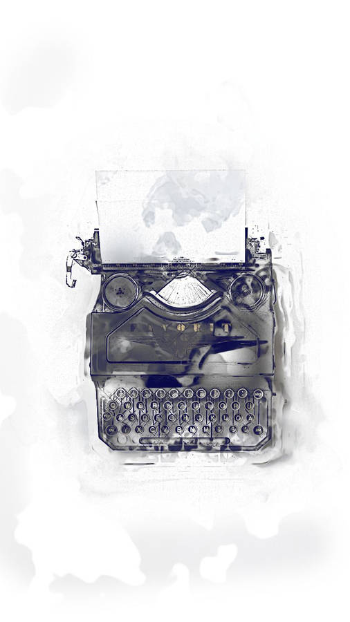 Vintage Minimalist Typewriter Wallpaper