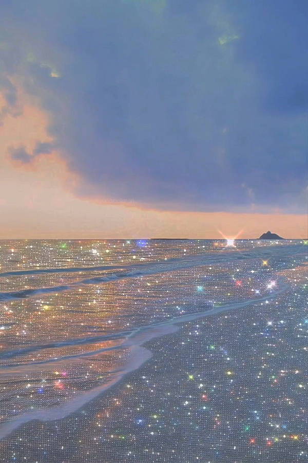 Vintage Pastel Sparkling Sea Surface Wallpaper