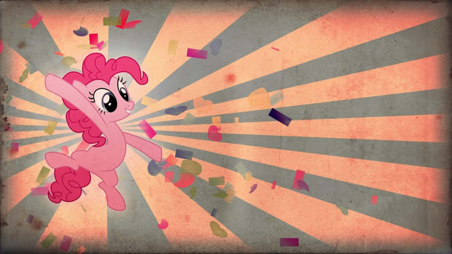 Vintage Pink Pony Celebration Wallpaper
