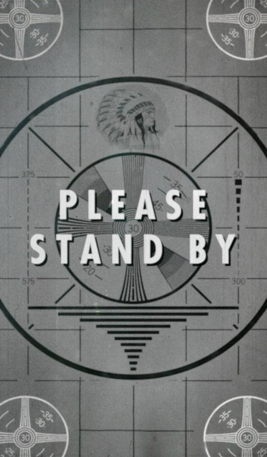 Vintage Please Stand By Television Screen Wallpaper