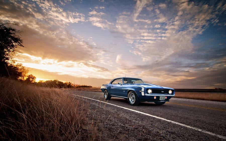 Vintage Powerhouse - The Classic Camaro Muscle Car Wallpaper