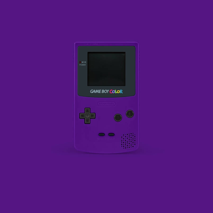 Vintage Purple Game Boy Color Handheld Console Wallpaper